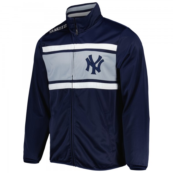 Кофта на молнии New York Yankees G-III Sports by Carl Banks Off Tackle Full-Zip Track - Navy