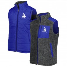 Жилетка на молнии Los Angeles Dodgers G-III Sports by Carl Banks Power Hitter Reversible - Royal/Charcoal