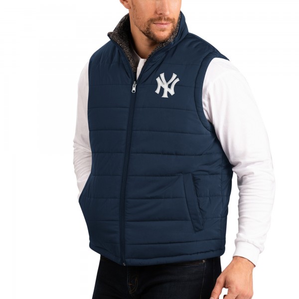 Жилетка на молнии New York Yankees G-III Sports by Carl Banks Power Hitter Reversible - Navy/Charcoal