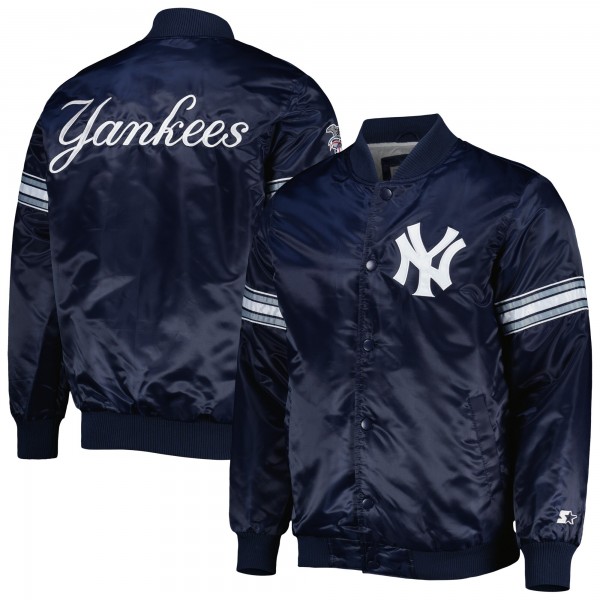 Куртка на кнопках New York Yankees Starter Pick & Roll Satin Varsity - Navy