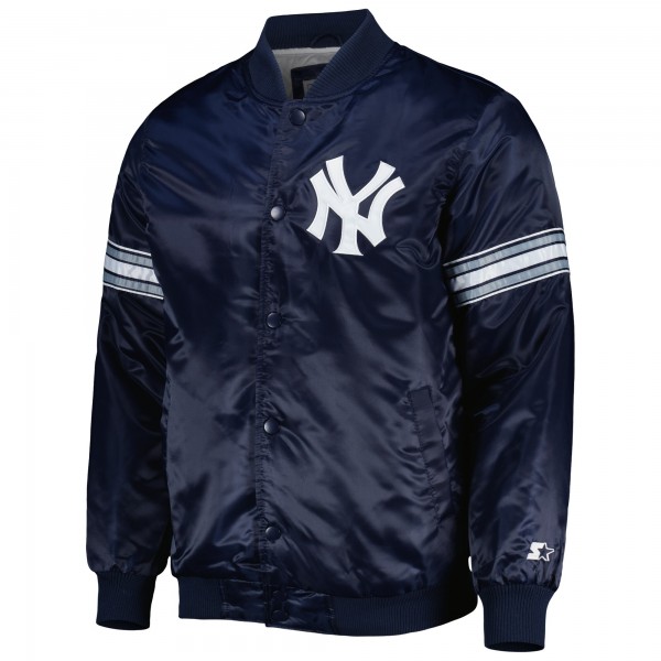 Куртка на кнопках New York Yankees Starter Pick & Roll Satin Varsity - Navy