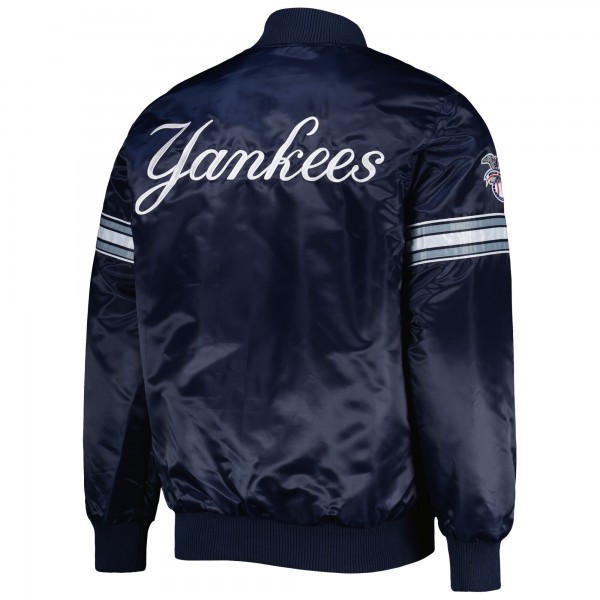 Куртка на кнопках New York Yankees Starter Pick & Roll Satin Varsity - Navy