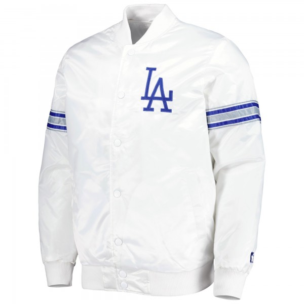 Куртка на кнопках Los Angeles Dodgers Starter Power Forward Satin Varsity - White