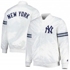 Куртка на кнопках New York Yankees Starter Power Forward Satin Varsity - White