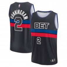 Игровая форма  Cade Cunningham Detroit Pistons Youth 2021/22 Fast Break Player Black - Statement Edition