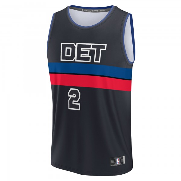Игровая форма  Cade Cunningham Detroit Pistons Youth 2021/22 Fast Break Player Black - Statement Edition