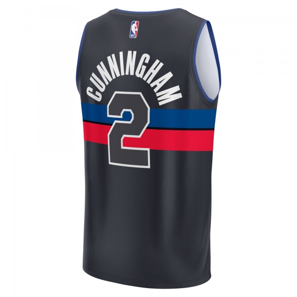 Игровая форма  Cade Cunningham Detroit Pistons Youth 2021/22 Fast Break Player Black - Statement Edition