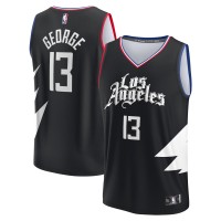 Игровая форма  Paul George LA Clippers Youth 2021/22 Fast Break Player Black - Statement Edition