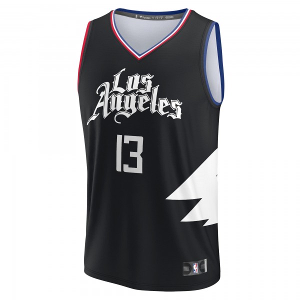 Игровая форма  Paul George LA Clippers Youth 2021/22 Fast Break Player Black - Statement Edition