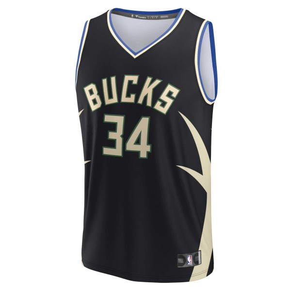 Игровая форма  Giannis Antetokounmpo Milwaukee Bucks 2022/23 Fast Break Replica Player - Statement Edition - Black