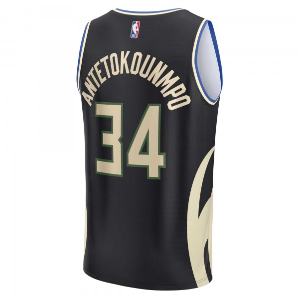 Игровая форма  Giannis Antetokounmpo Milwaukee Bucks 2022/23 Fast Break Replica Player - Statement Edition - Black