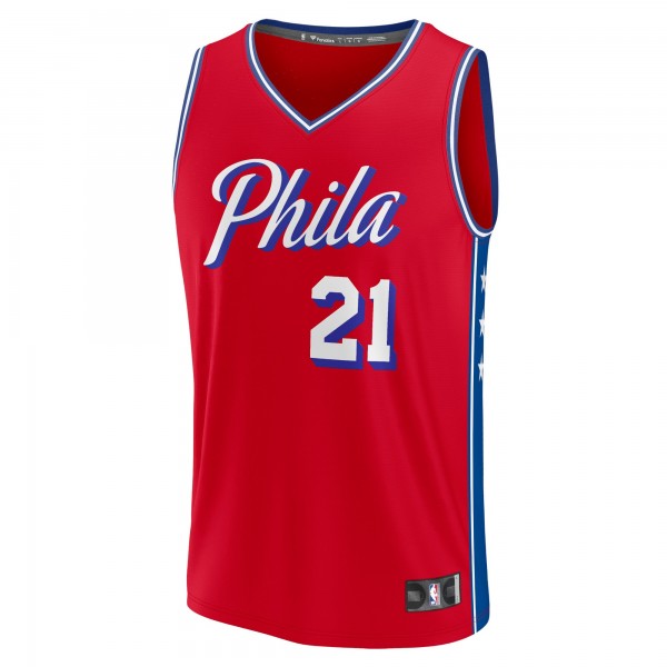 Игровая форма  Joel Embiid Philadelphia 76ers 2022/23 Fast Break Replica Player - Statement Edition - Red