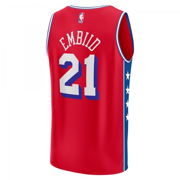 Игровая форма  Joel Embiid Philadelphia 76ers 2022/23 Fast Break Replica Player - Statement Edition - Red