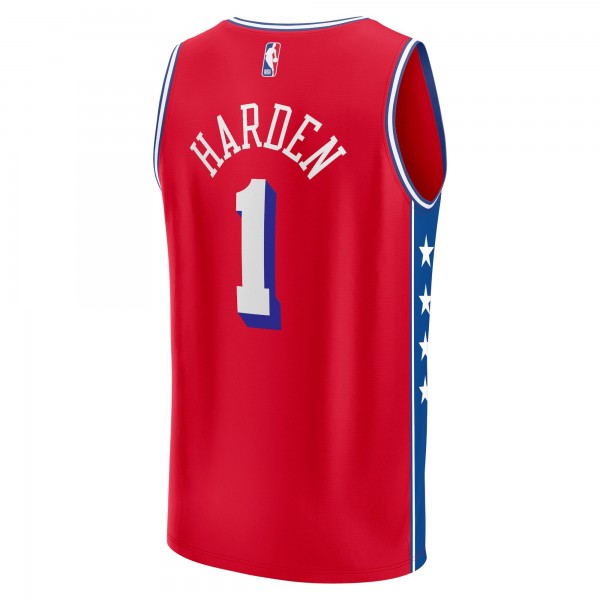Игровая форма  James Harden Philadelphia 76ers 2022/23 Fast Break Replica Player - Statement Edition - Red