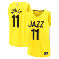 Mike Conley Utah Jazz 2022/23 Fast Break Replica Player Jersey - Icon Edition - Yellow