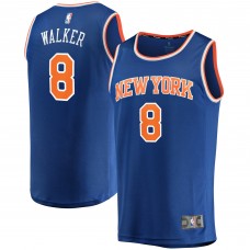 Kemba Walker New York Knicks 2022/23 Fast Break Replica Jersey - Blue - Icon Edition