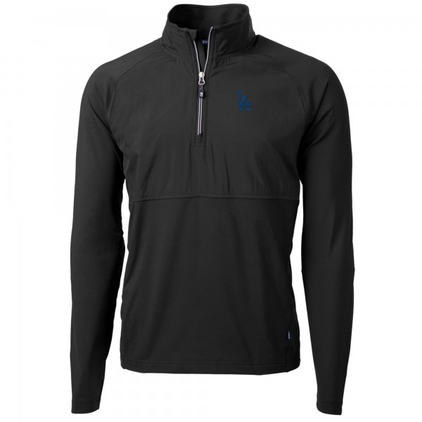 Толстовка на короткой молнии Los Angeles Dodgers Cutter & Buck Adapt Eco Knit Hybrid Recycled - Black