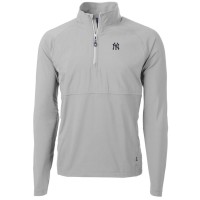 Толстовка на короткой молнии New York Yankees Cutter & Buck Adapt Eco Knit Hybrid Recycled - Gray