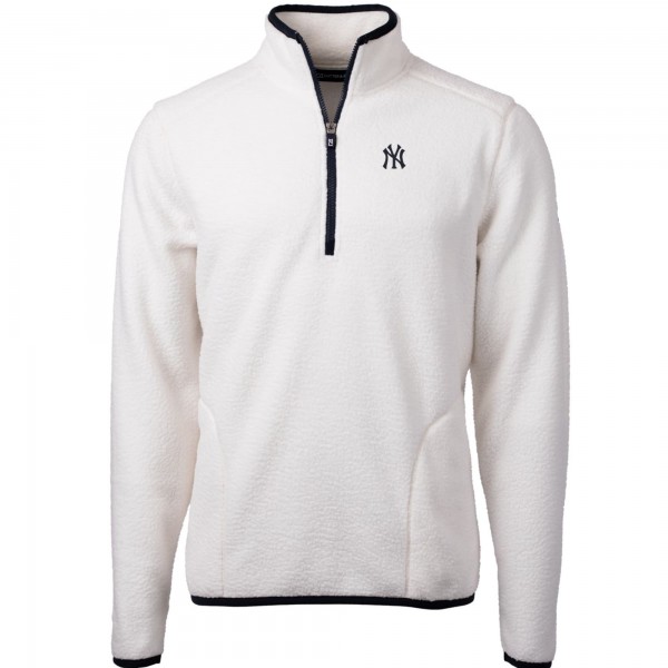Толстовка на короткой молнии New York Yankees Cutter & Buck Cascade Eco Sherpa Fleece - White/Navy