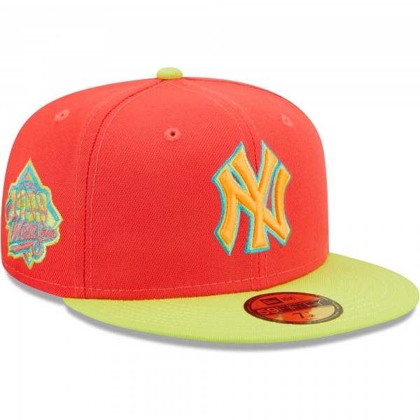 Бейсболка New York Yankees New Era   Lava Highlighter Combo 59FIFTY - Red/Neon Green