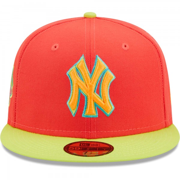 Бейсболка New York Yankees New Era   Lava Highlighter Combo 59FIFTY - Red/Neon Green