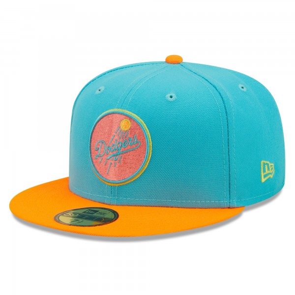 Бейсболка Los Angeles Dodgers New Era Vice Highlighter 59FIFTY - Blue/Orange