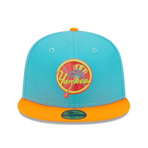Бейсболка New York Yankees New Era Vice Highlighter 59FIFTY - Blue/Orange