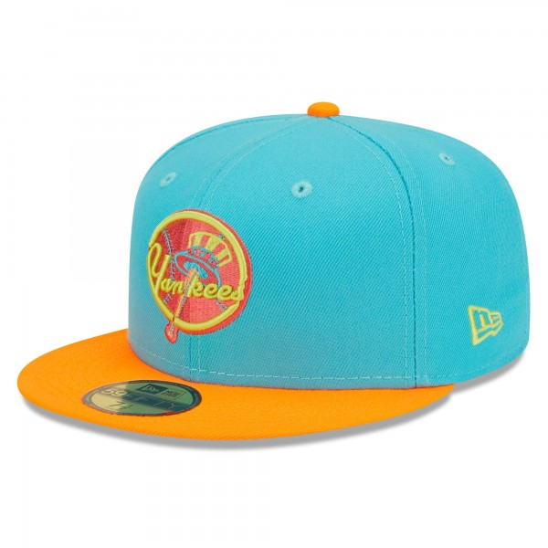 Бейсболка New York Yankees New Era Vice Highlighter 59FIFTY - Blue/Orange