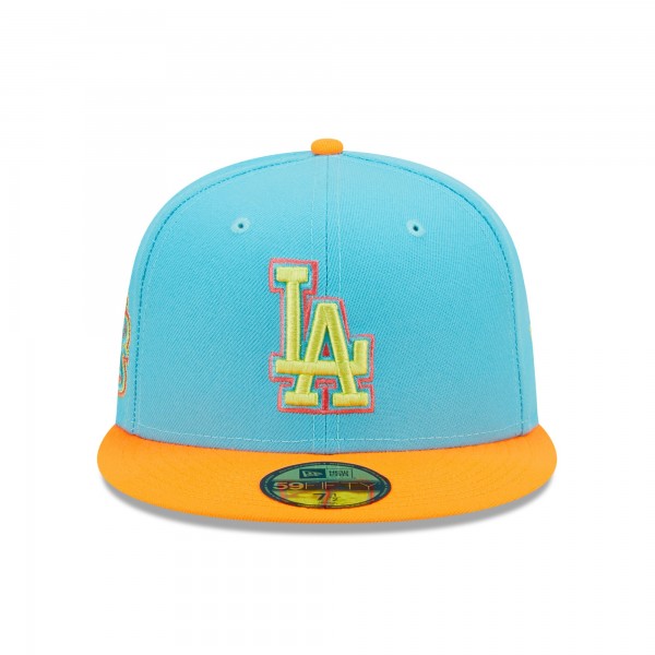 Бейсболка Los Angeles Dodgers New Era 1978 World Series Vice Highlighter 59FIFTY - Blue/Orange