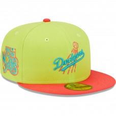 Бейсболка Los Angeles Dodgers New Era Cyber Highlighter 59FIFTY - Green/Red
