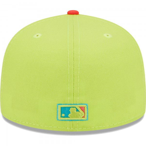 Бейсболка Los Angeles Dodgers New Era Cyber Highlighter 59FIFTY - Green/Red