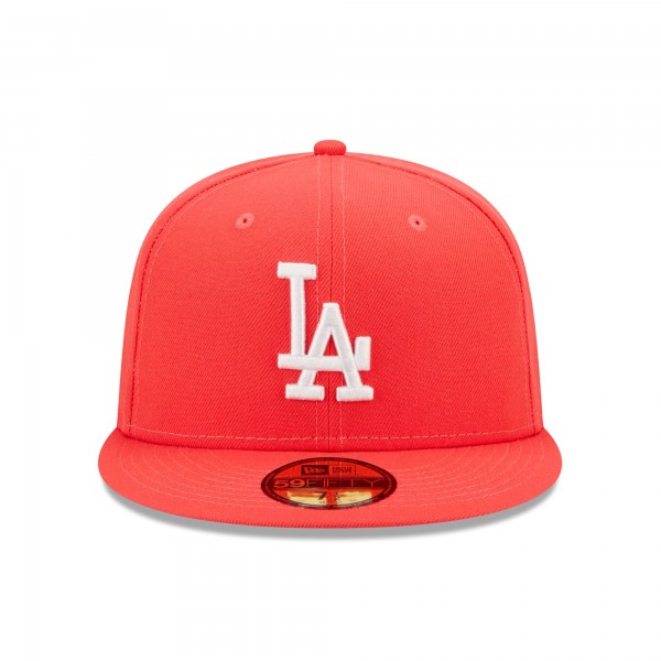 Бейсболка Los Angeles Dodgers New Era Lava Highlighter Logo 59FIFTY - Red