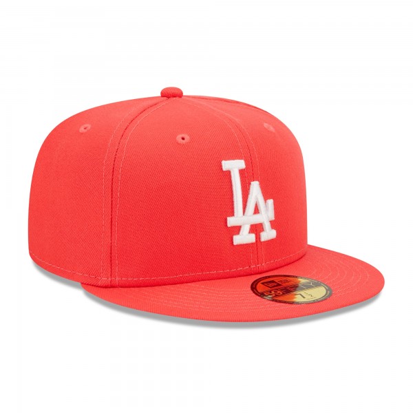 Бейсболка Los Angeles Dodgers New Era Lava Highlighter Logo 59FIFTY - Red