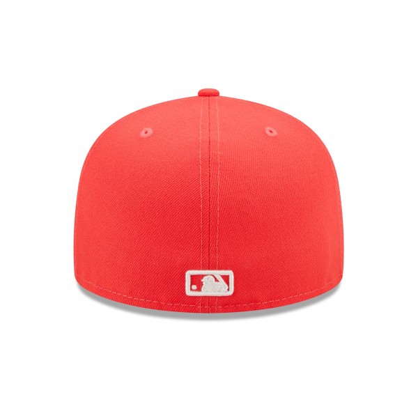 Бейсболка Los Angeles Dodgers New Era Lava Highlighter Logo 59FIFTY - Red