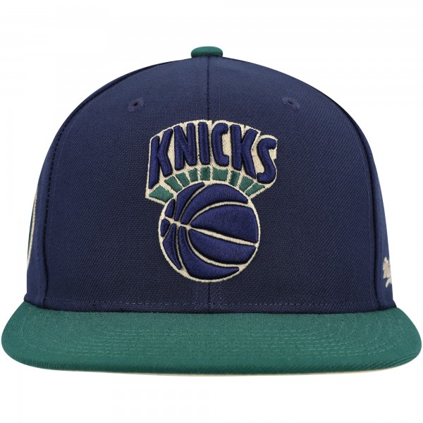 Бейсболка New York Knicks Mitchell & Ness 70th Anniversary Hardwood Classics Grassland - Navy/Green
