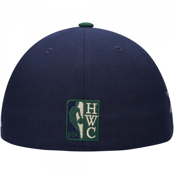 Бейсболка Philadelphia 76ers Mitchell & Ness Hardwood Classics Grassland - Navy/Green
