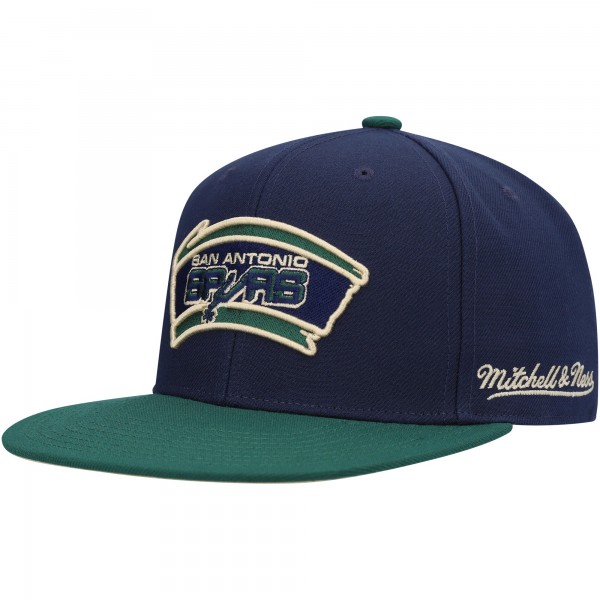 Бейсболка San Antonio Spurs Mitchell & Ness 40th Anniversary Hardwood Classics Grassland - Navy/Green