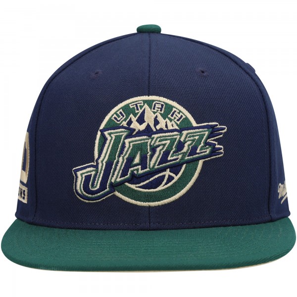 Бейсболка Utah Jazz Mitchell & Ness 40th Anniversary Hardwood Classics Grassland - Navy/Green