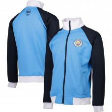 Куртка на молнии Manchester City Retro Track Raglan - Sky Blue