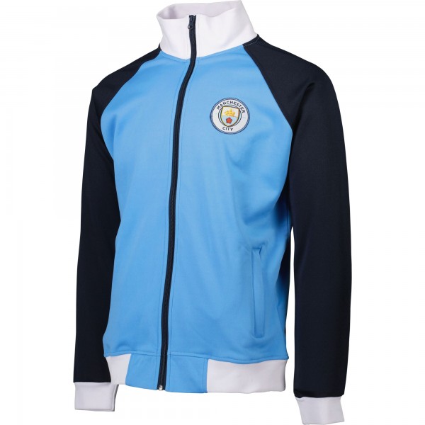 Куртка на молнии Manchester City Retro Track Raglan - Sky Blue