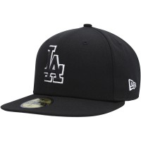 Бейсболка Los Angeles Dodgers New Era  Black on Black Dub 59FIFTY