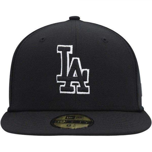 Бейсболка Los Angeles Dodgers New Era  Black on Black Dub 59FIFTY