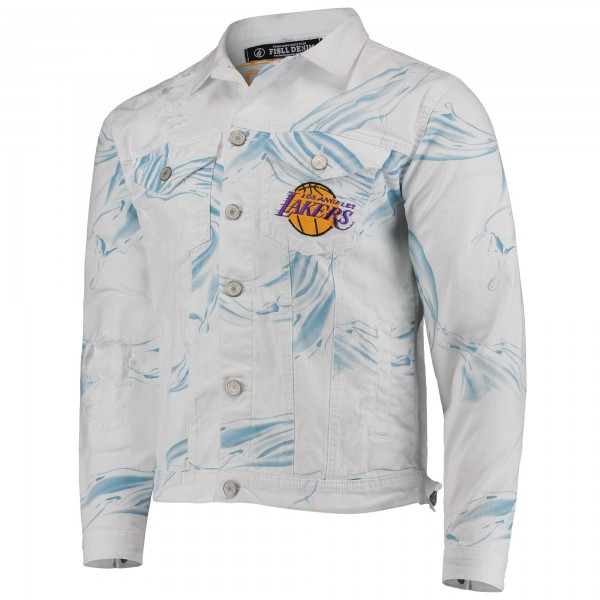 Джинсовая куртка Los Angeles Lakers FISLL Ice Cloud - White