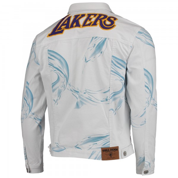 Джинсовая куртка Los Angeles Lakers FISLL Ice Cloud - White