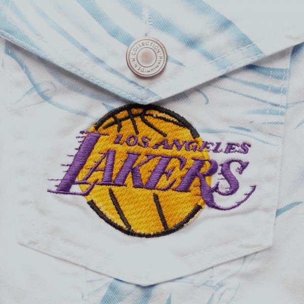 Джинсовая куртка Los Angeles Lakers FISLL Ice Cloud - White