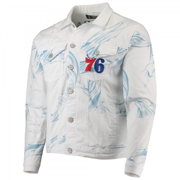 Джинсовая куртка Philadelphia 76ers Ice Cloud - White
