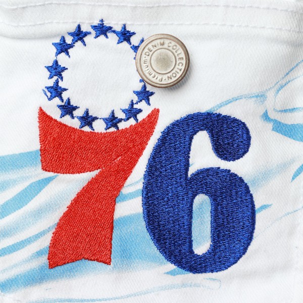 Джинсовая куртка Philadelphia 76ers Ice Cloud - White
