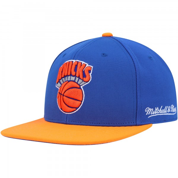 Бейсболка New York Knicks Mitchell & Ness Hardwood Classics Coast to Coast - Blue/Orange
