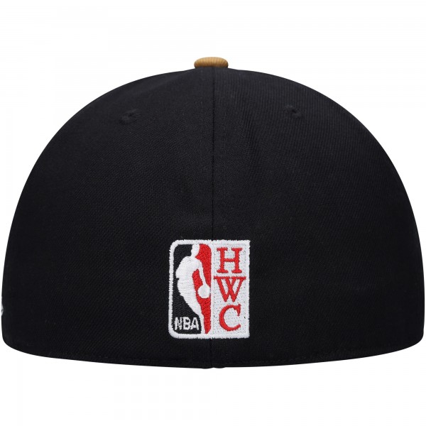 Бейсболка Philadelphia 76ers Mitchell & Ness Hardwood Classics Coast to Coast - Black/Gold