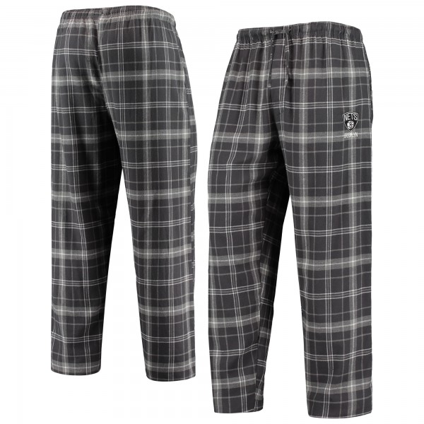 Пижамные штаны Brooklyn Nets Concepts Sport Ultimate Plaid Flannel - Charcoal/Gray
